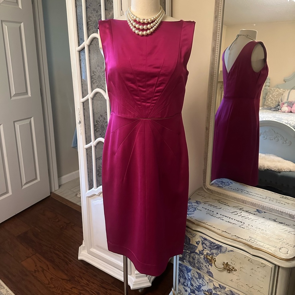 Banana Republic hot pink cocktail dress